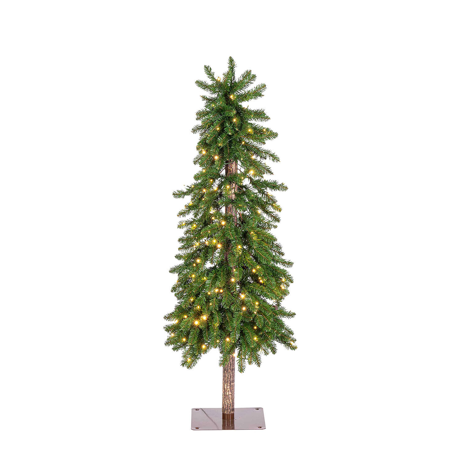 5 ft Pre-Lit Alpine Christmas Tree with 200 Color-Changing LED Lights and 317 Tips