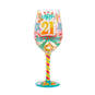Lolita Happy 21st Birthday Handpainted Wine Glass, 15 oz., , large image number 1