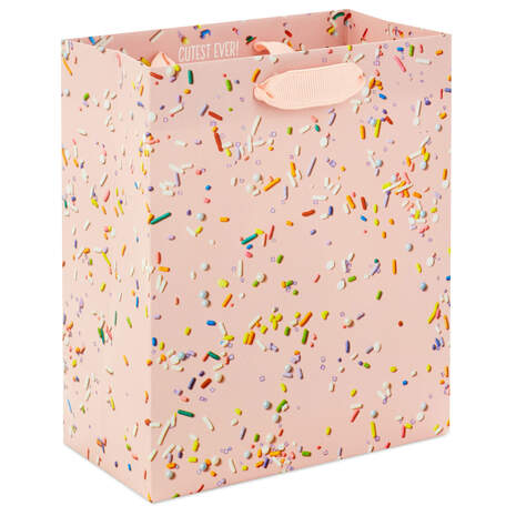 6.5" Sprinkles on Pink Small Gift Bag, , large