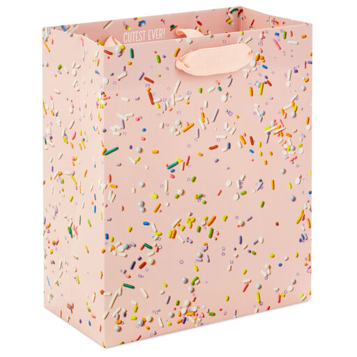 6.5" Sprinkles on Pink Small Gift Bag, 