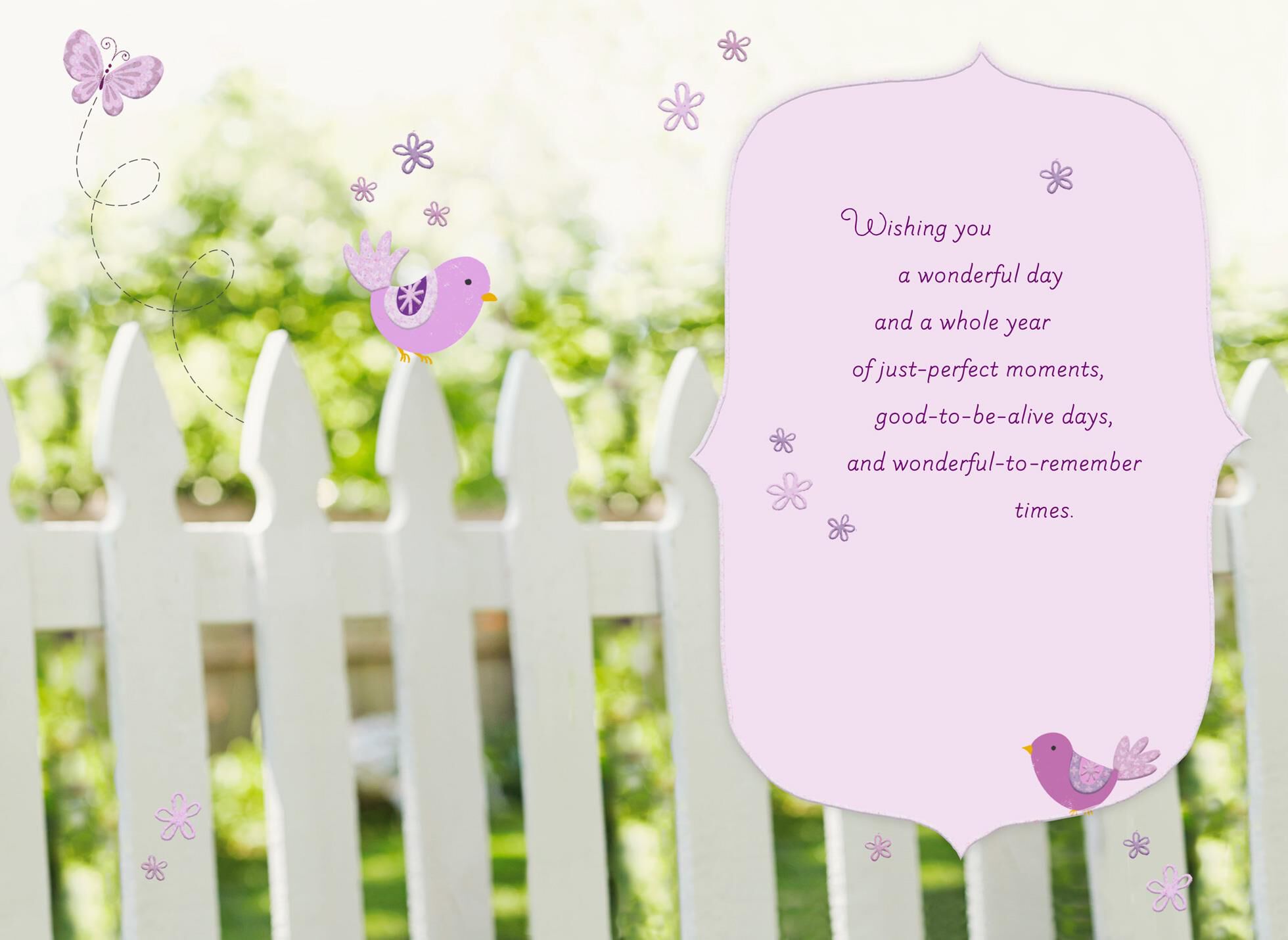 Metal Flowerbox Just-Perfect Moments Birthday Card
