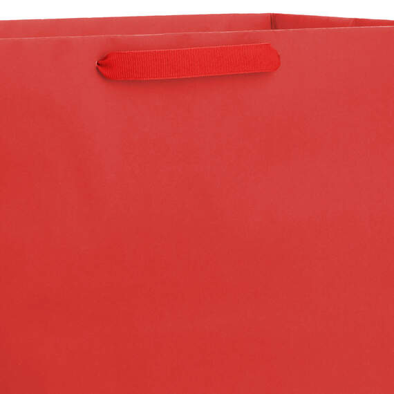 15" Red Extra-Deep Gift Bag, Red, large image number 4