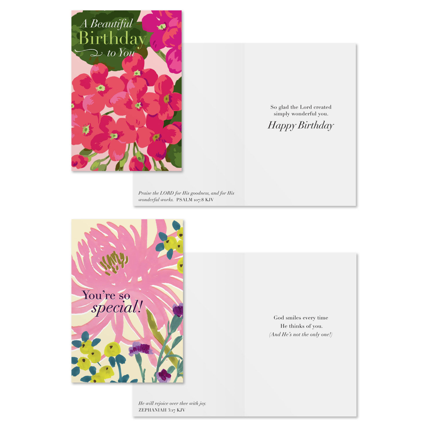 Floral Beauty DaySpring Birthday Cards Assortment Card Front with Sentiment image number 3