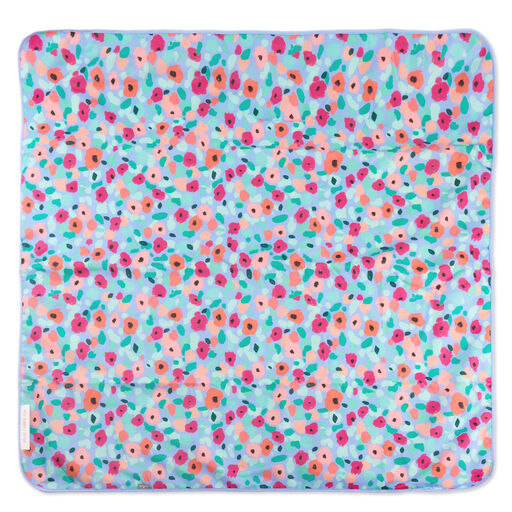 Abstract Floral Reversible Picnic Blanket, 50x50, 