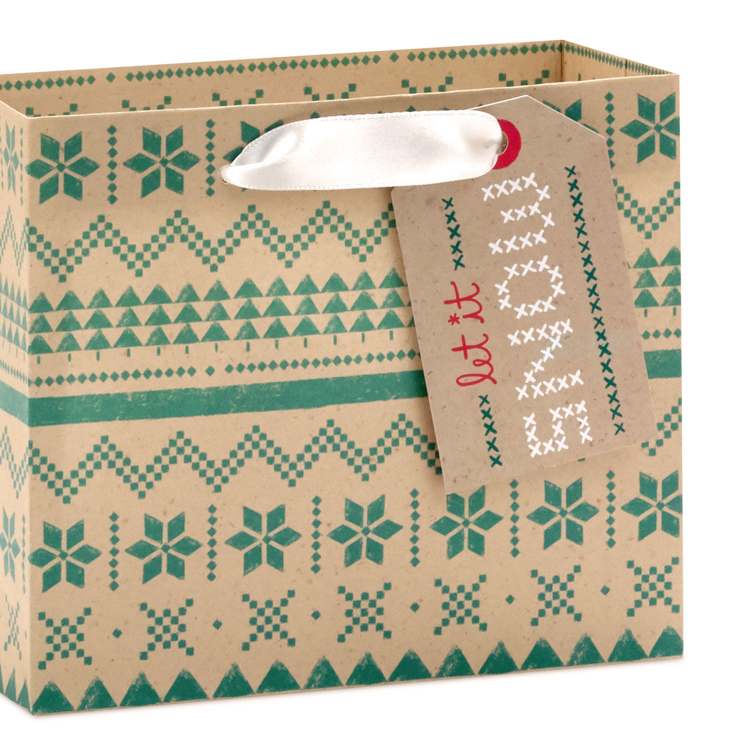 Holiday Kraft 8-Pack Assorted Horizontal Gift Bag Bundle With 8 Tags for only USD 15.99 | Hallmark