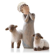 willow tree nativity shepherdess