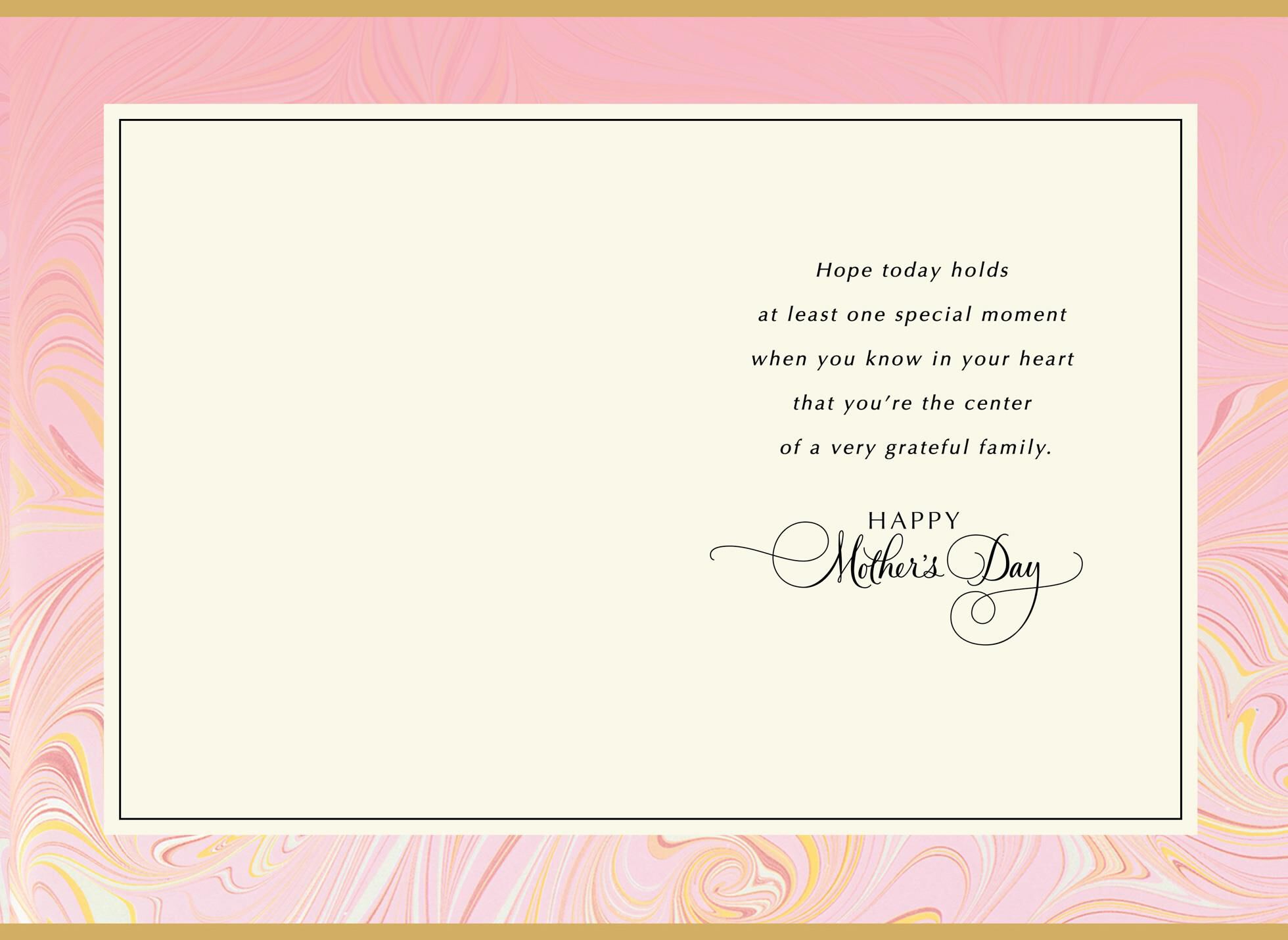 Floral and Marbled Mother's Day Card