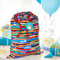 28" Colorful Stripes Fabric Gift Bag With Tag, , large image number 2