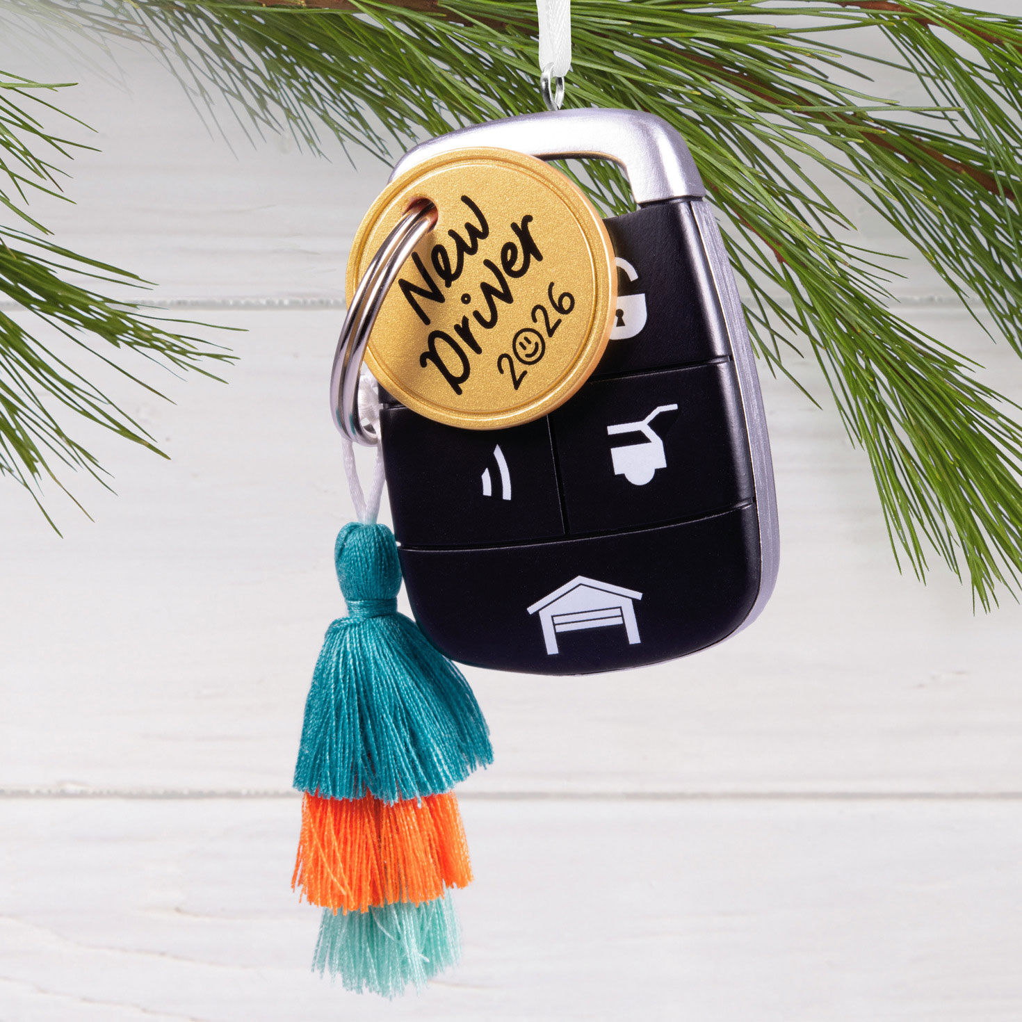 New Driver Key Fob 2026 Christmas Ornament hanging on tree image number 2