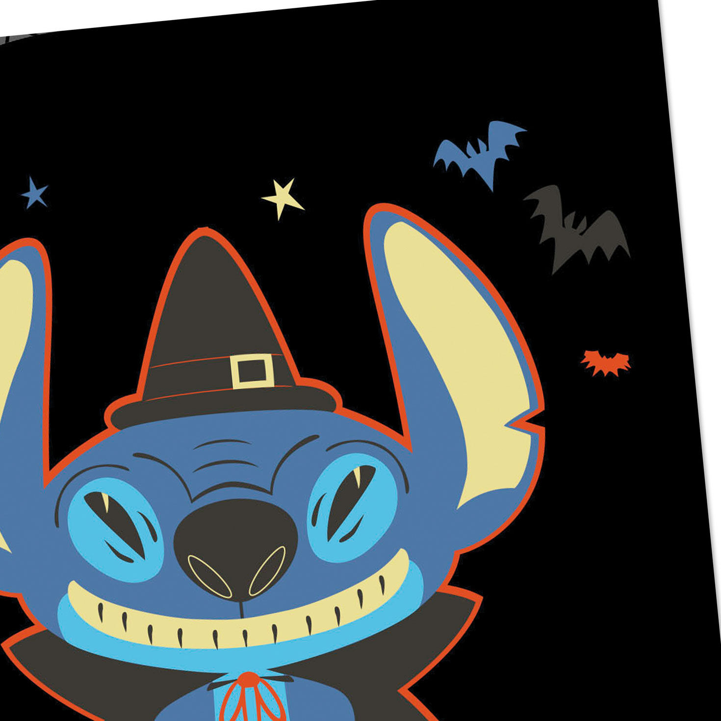 Stitch in Witch Costume Halloween Card for Kid Card Front Detail image number 4