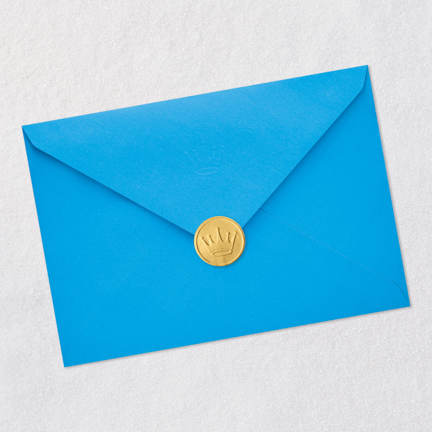 Blue Painted Leaves Husband Birthday Card Envelope Back with Seal image number 9