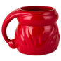 Color-Dipped Shaped Santa Mug in Red back image number 2