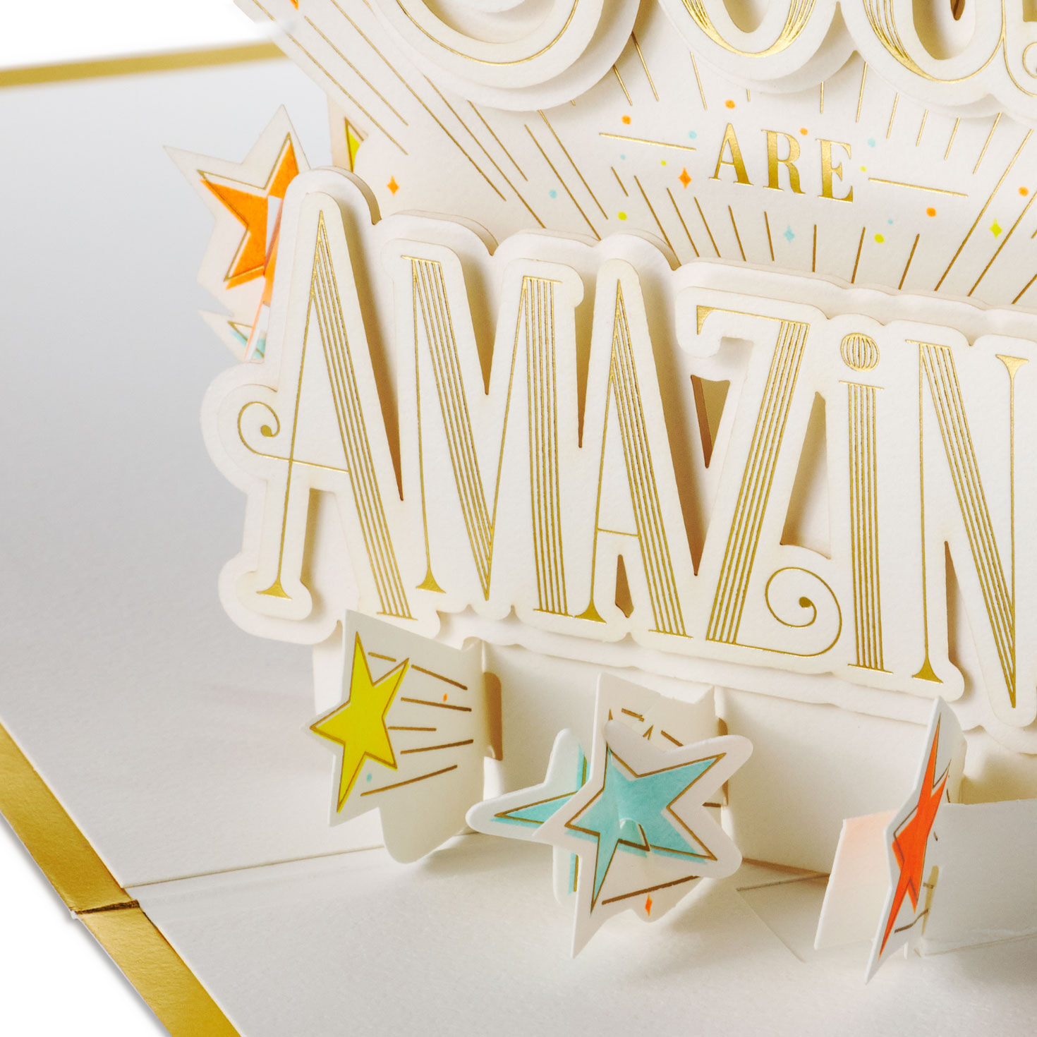 Colorful Stars Pop-up Encouragement Card pop up detail image number 4