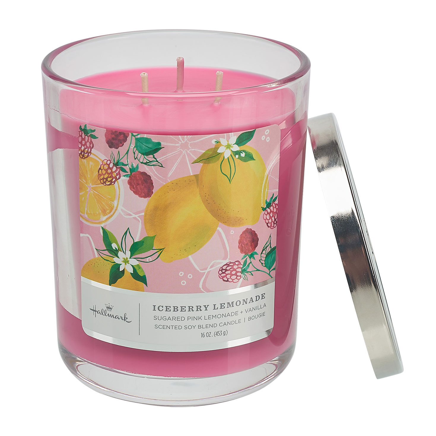 Iceberry Lemonade 3-Wick Jar Candle front not lit image number 3