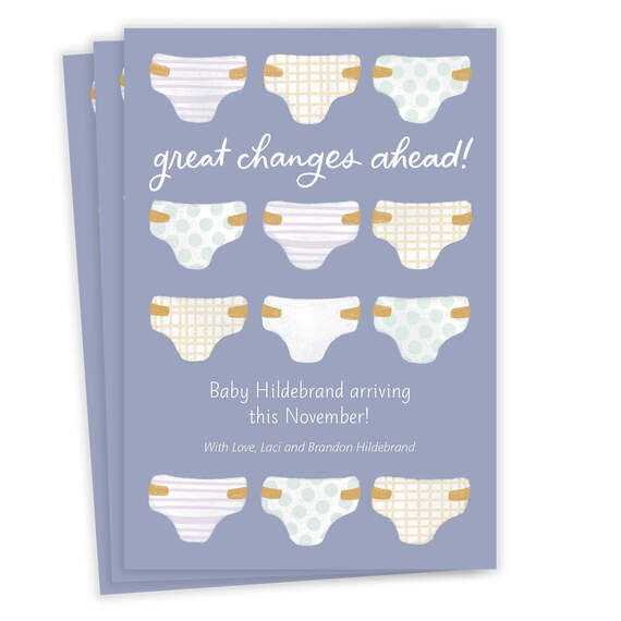 Diapers Great Changes Ahead Pregnancy Announcement