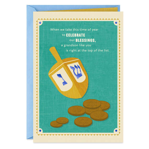 A Grandson To Be Treasured Hanukkah Card, , large image number 1