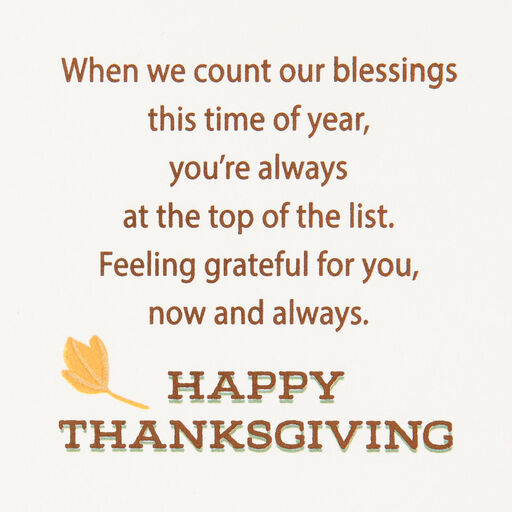 Grateful for You Thanksgiving Card for Grandson, 