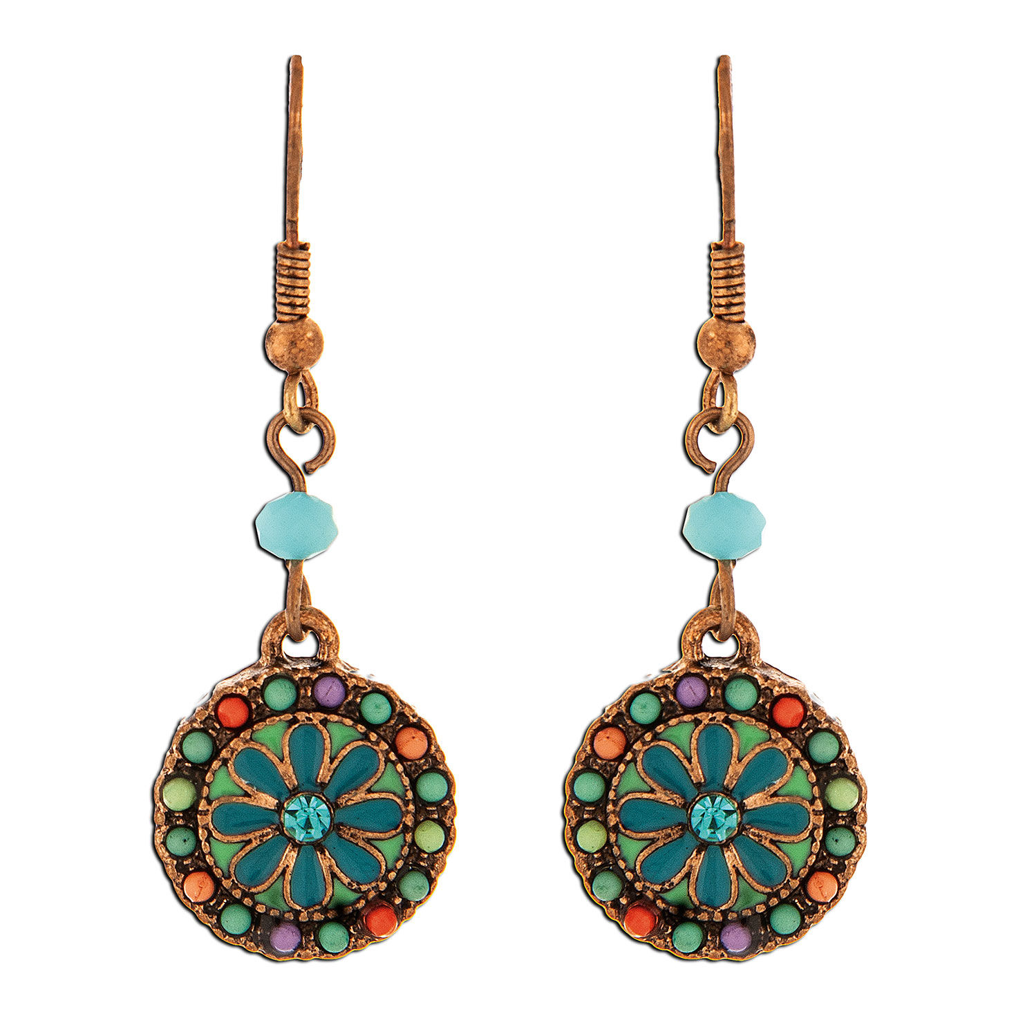 Rain Jewelry Blue Enamel Flower Drop Earrings for only USD 18.00 | Hallmark