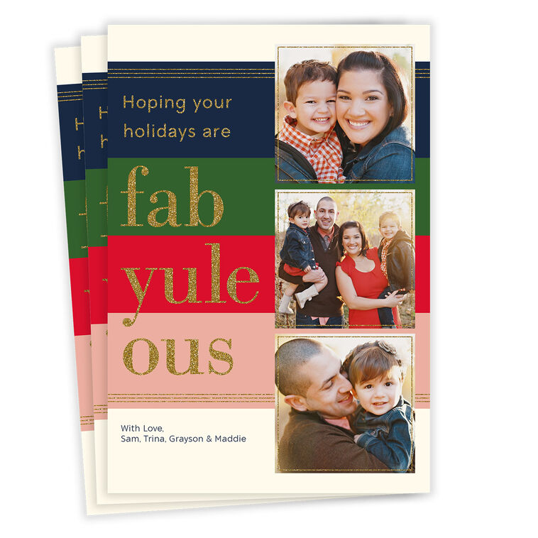 Fabulous Yule Flat Christmas Photo Card