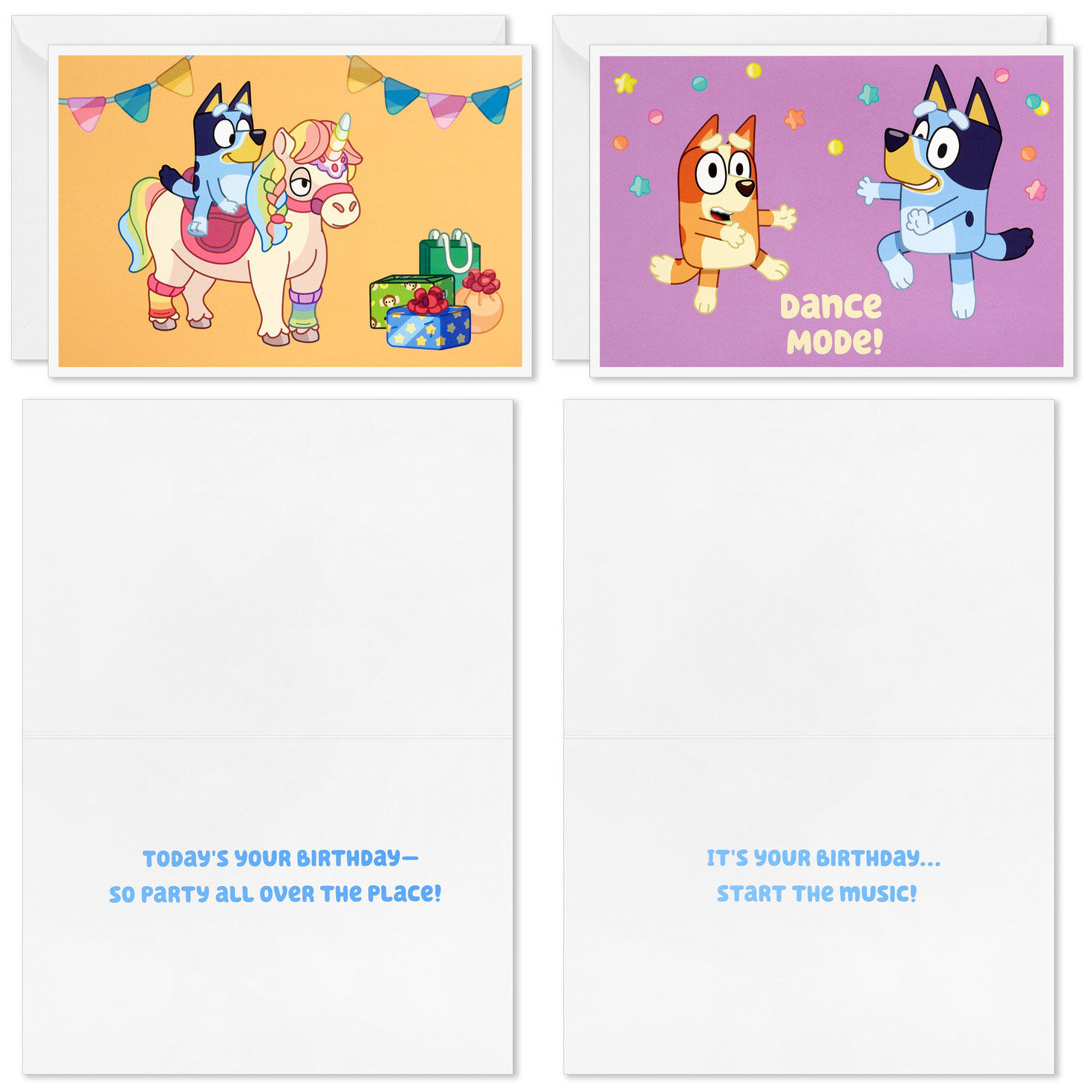 Bluey and Bingo Birthday Cards Assortment for Kids Card Front with Sentiment image number 3