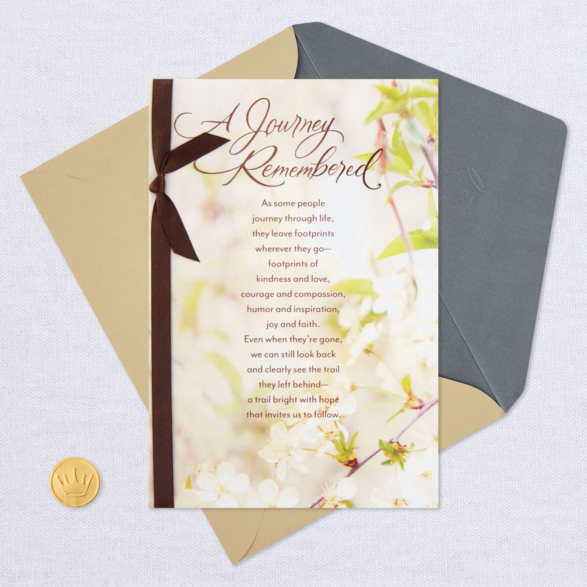 A Journey Remembered Religious Sympathy Card - Greeting Cards - Hallmark