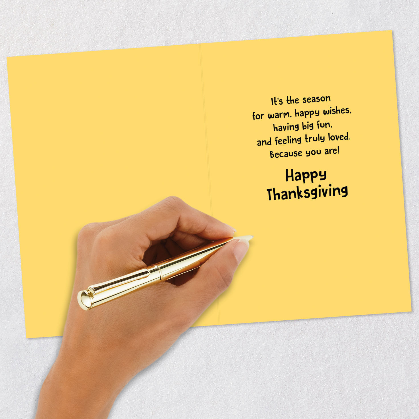 Squirrel and Bear Thanksgiving Card for Kids Signing card image number 6