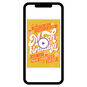 Orange March Birthdays Personalized Birthday Card phone with card front image number 1