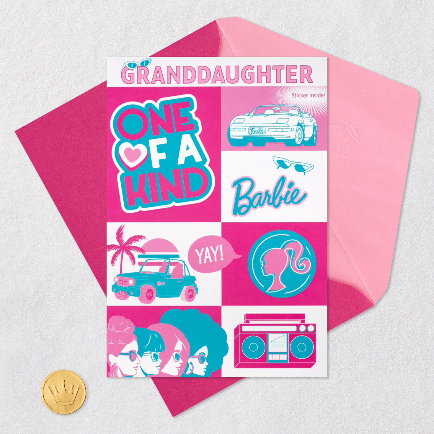 Barbie™ You’re One-of-a-Kind Birthday Card With Sticker for Granddaughter for only USD 5.99 | Hallmark