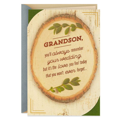 May Your Love Grow Deeper Wedding Card for Grandson, 