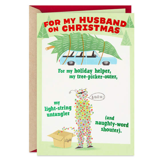 You Come Through Funny Pop-Up Christmas Card for Husband, , large image number 1