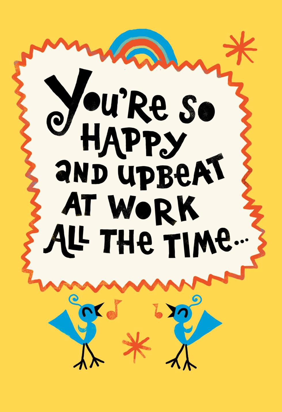 You're So Upbeat Funny Admin Professionals Day Card