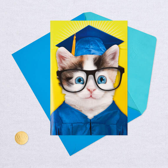 Excited Cat Musical Graduation Card, , large image number 7