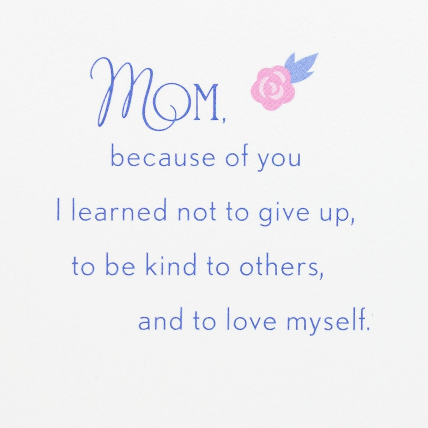 Floral Framed Quote Mom Mother's Day Card From Daughter Sentiment image number 2
