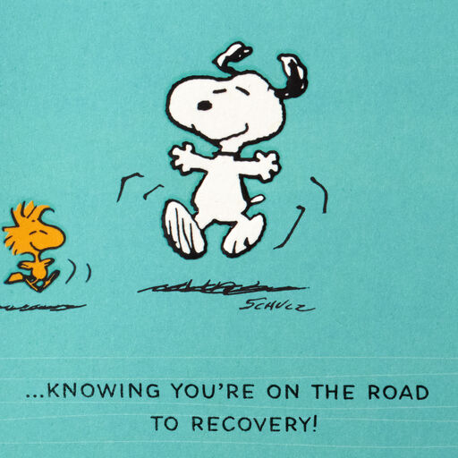 Peanuts® Snoopy Road to Recovery Happy Dance Get Well Card, 
