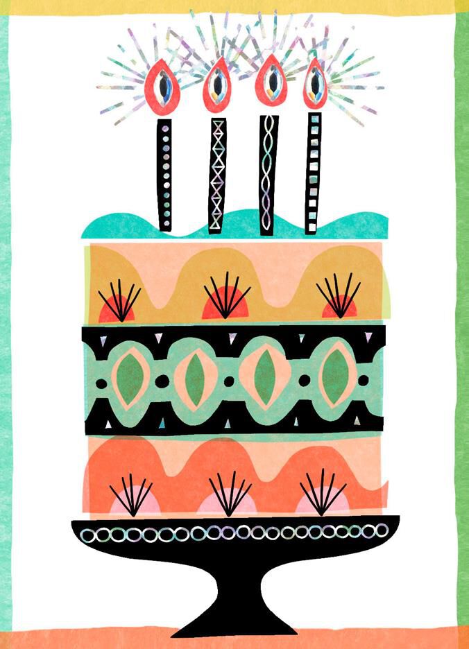 Slice of Cake Blank Birthday Card