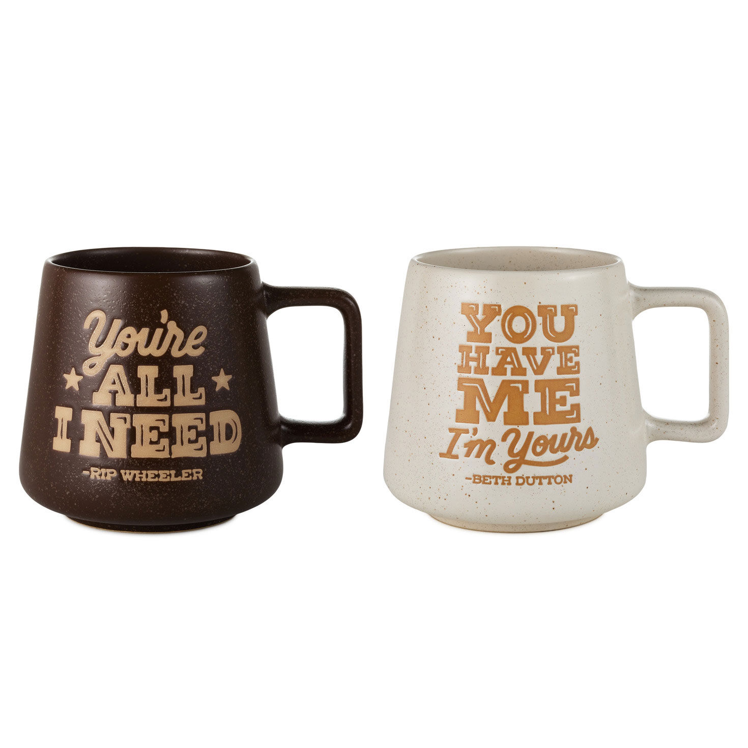 Yellowstone Beth Dutton and Rip Wheeler Mugs, Set of 2