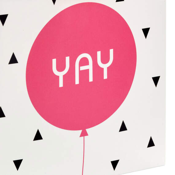 6.5" Yay Pink Balloon Small Gift Bag, , large image number 5