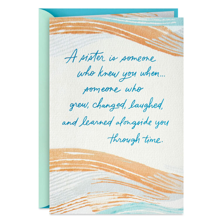 She'll Be a Part of You Always Sympathy Card for Loss of Sister