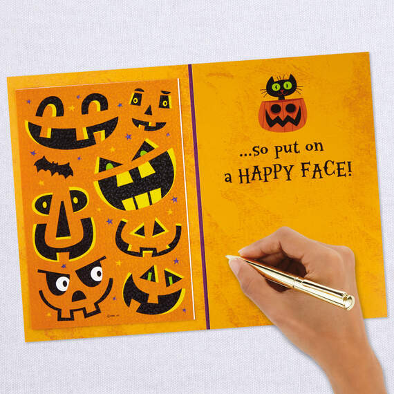 Pumpkin Decorating Activity Halloween Card With Stickers, , large image number 7