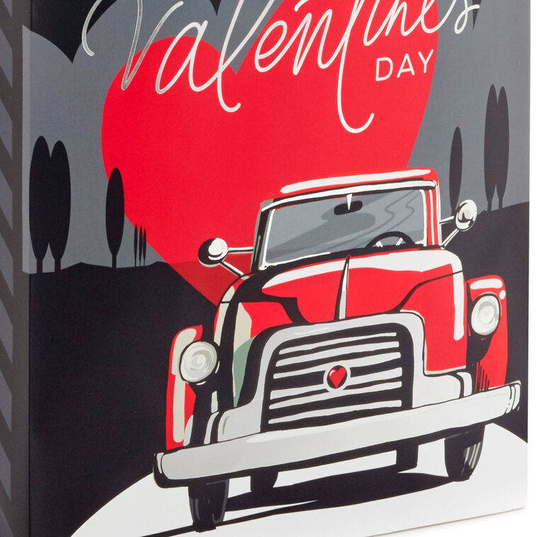 13" Stripes and Red Truck 2-Pack Large Valentine's Day Gift Bags With Tissue Paper, , large image number 4