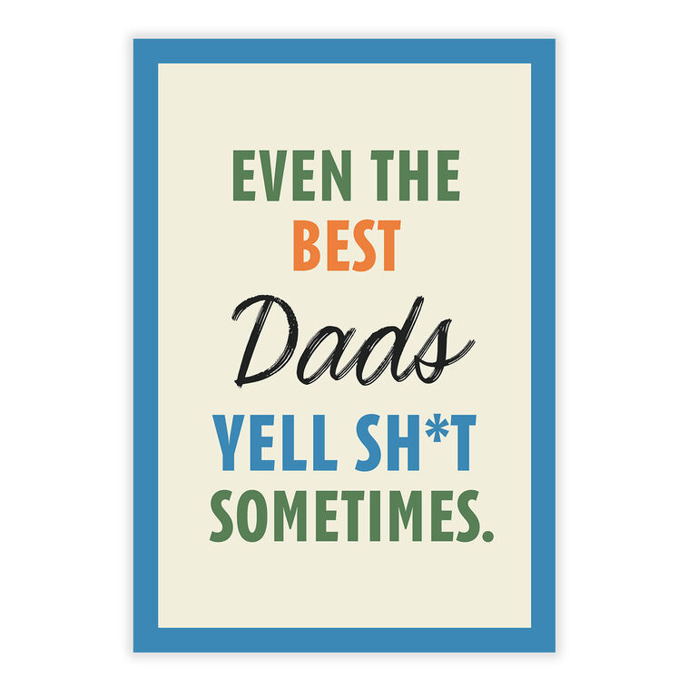 Even Best Dads Yell Personalized Father's Day Card front image number 2