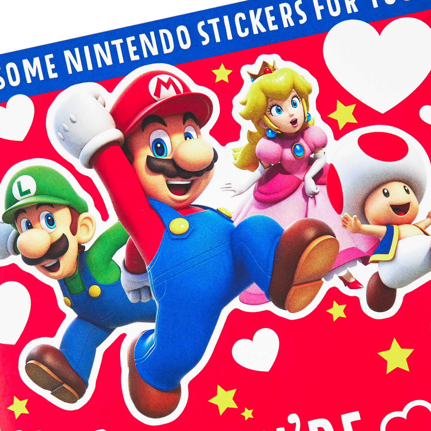 Nintendo Super Mario Stickers Kids Valentine's Day Card Card Front Detail image number 5