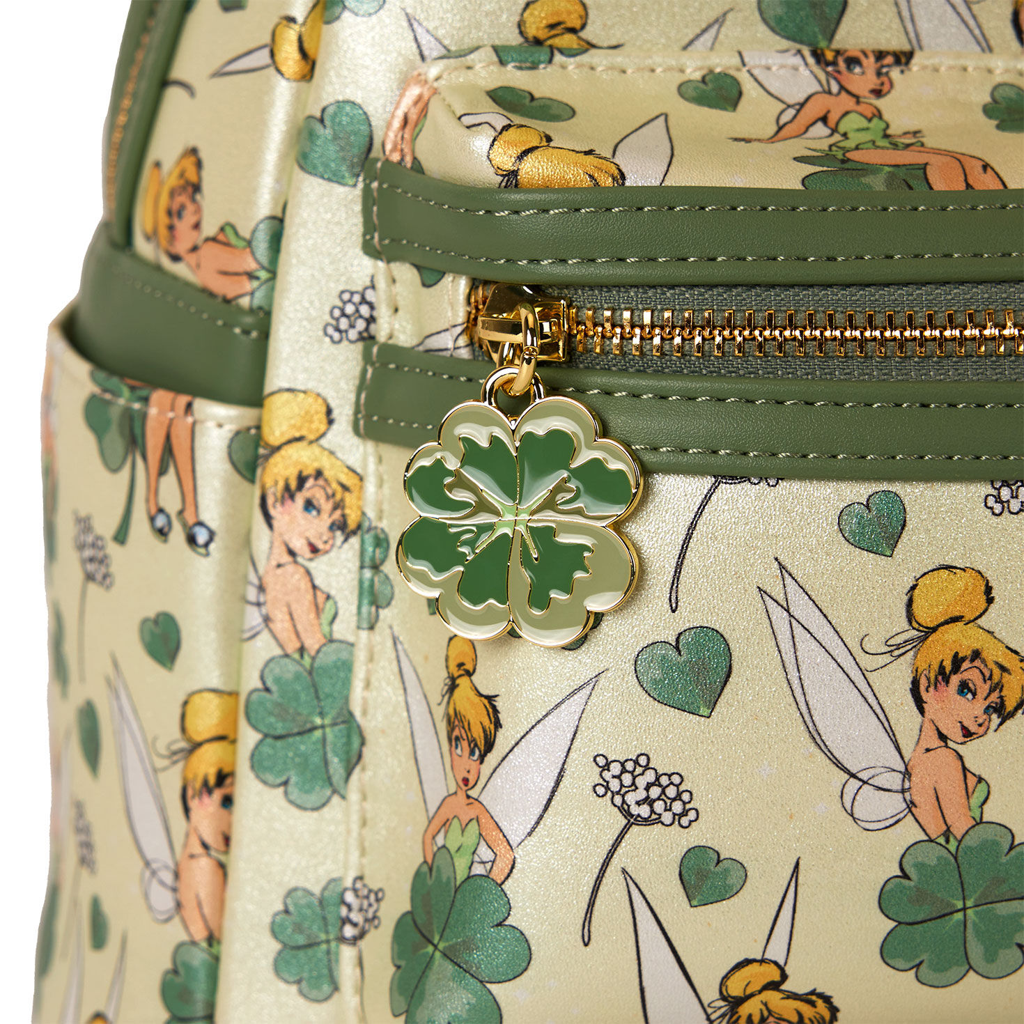 Loungefly Disney Tinker Bell Four-Leaf Clover Mini Backpack Loungefly Disney Tinker Bell Four-Leaf Clover Mini Backpack
