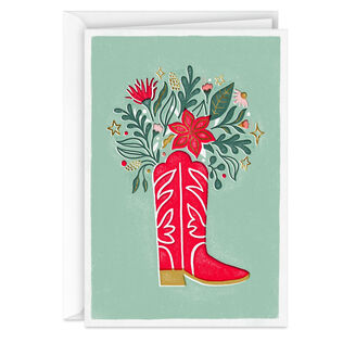 Hallmark x Opry® Holiday Bouquet in Boot Blank Card