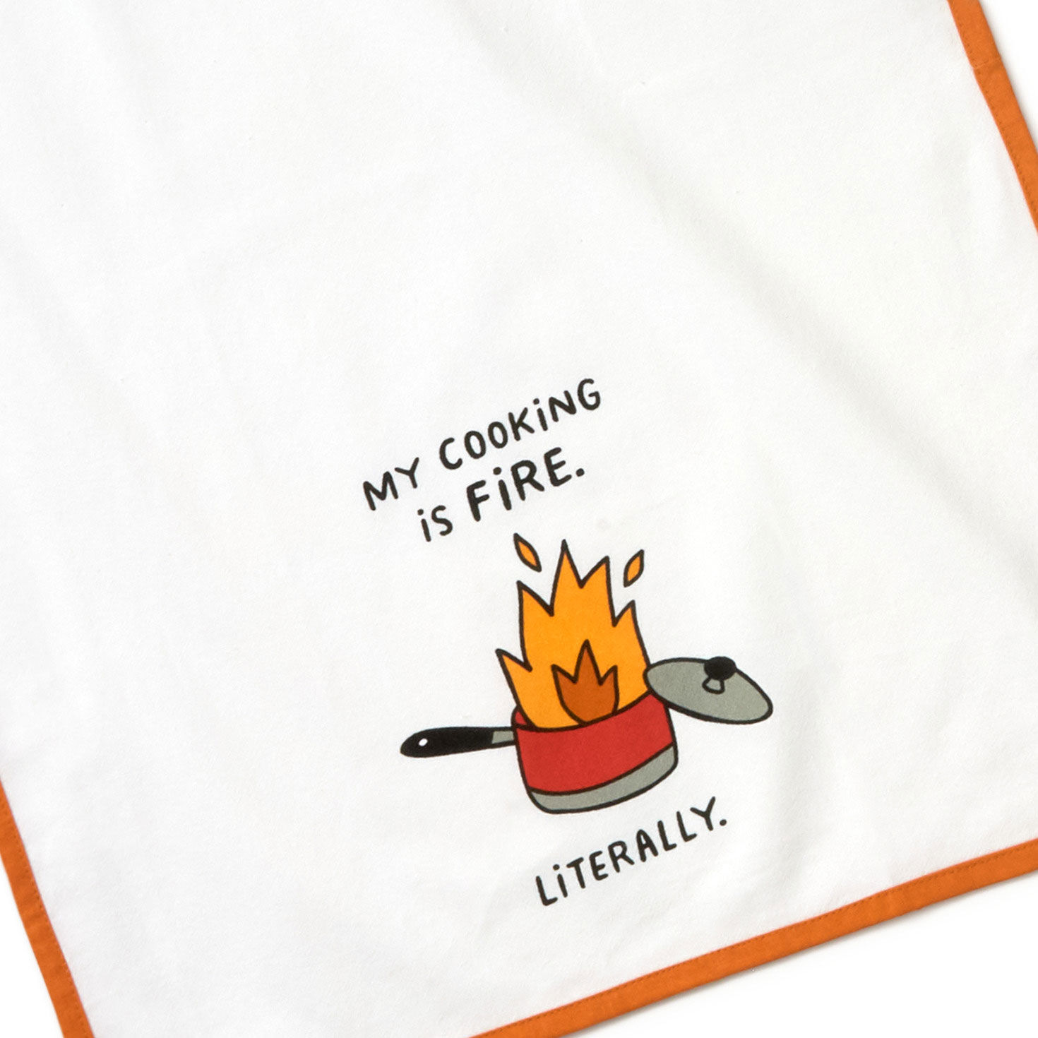 My Cooking Is Fire Funny Kitchen Towel  image number 4
