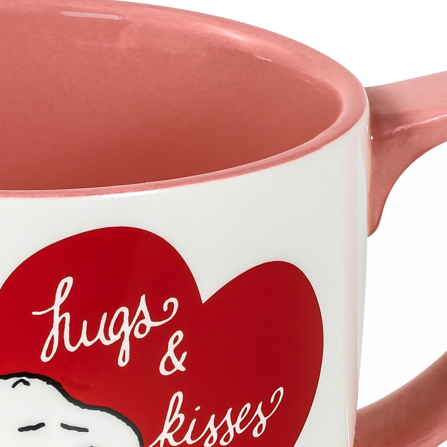 Peanuts Snoopy Hugs and Kisses Soup Mug upclose view image number 5
