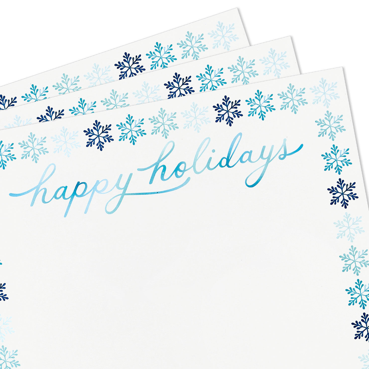 Happy Holidays Stationery Paper Pack upclose view image number 3