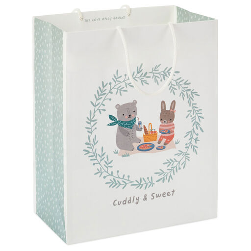 9.6" Bear and Bunny Medium Gift Bag, 