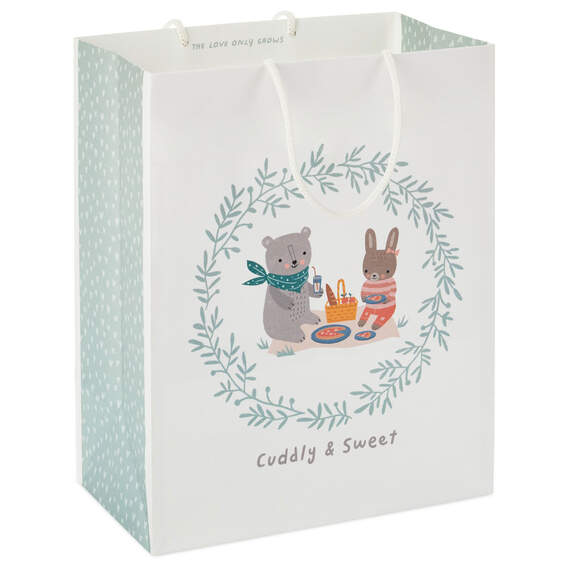 9.6" Bear and Bunny Medium Gift Bag, , large image number 1