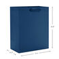 9.6" Solid Navy Blue Medium Gift Bag, Navy, large image number 3